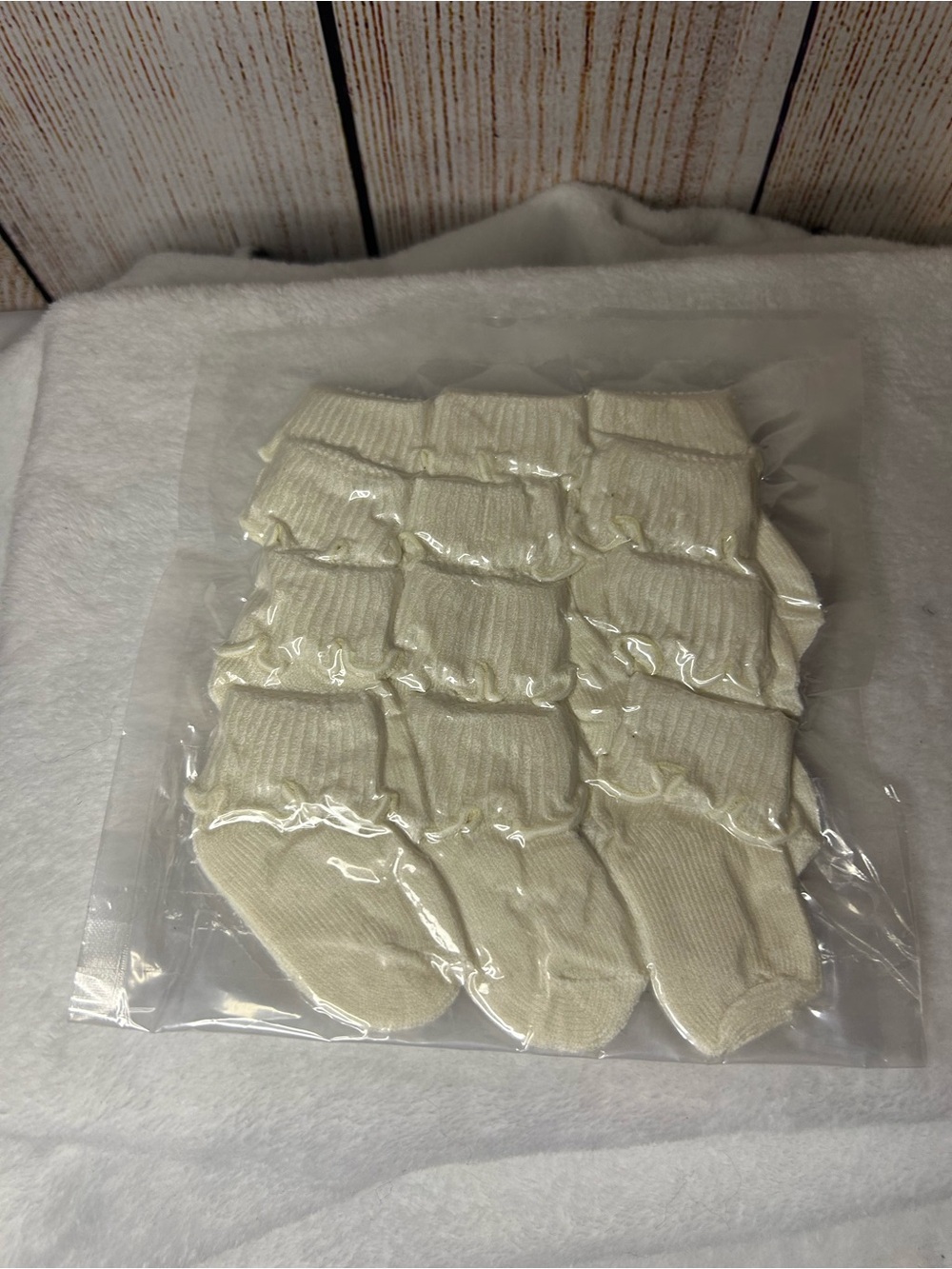 Soft Cream Baby Socks - Pack of 6